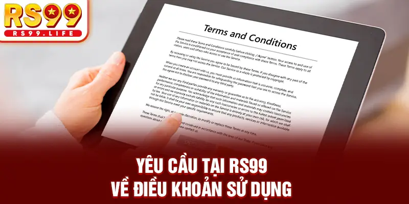 Yêu cầu tại RS99 về điều khoản sử dụng